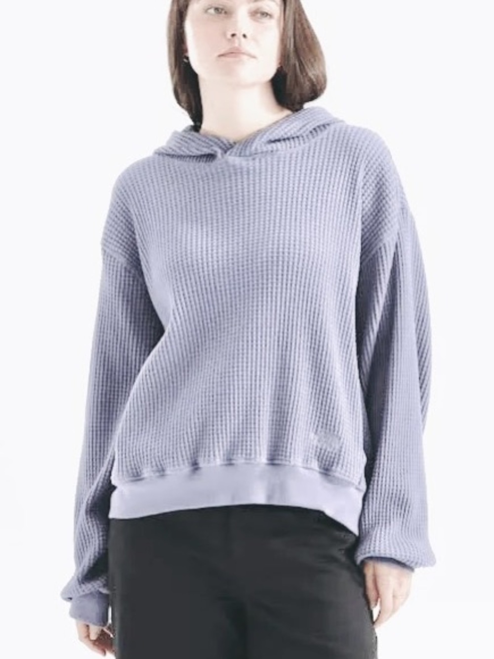 The North Face Chabot Waffle Knit Hoodie Lavender - Size Medium